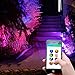 LE iLUX Smart LED Flood Light, Outdoor Plug in, 10W RGB, Dimmable, IP65 Waterproof, Bluetooth Remote Control for iOS and Android, Color Changing with Music, Floodlight for Home, Garden, Balcony, Tree