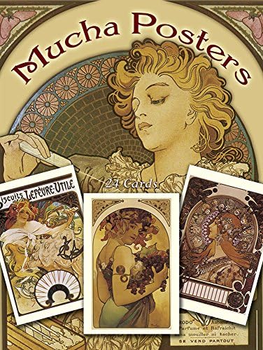 Mucha Poster Postcards in Full Colour: Twenty Four Ready-to-Mail Cards (Dover Postcards)