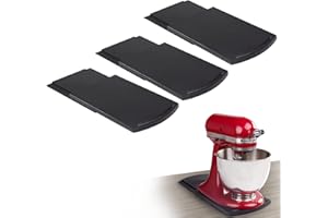 Funpynani Kitchen Appliance Sliding Tray, Compatible With Coffee Maker, Kitchen Aid Mixer, Blenders, Air Fryer, Juicer Parts Accessories Sliders for Coutertop with Rolling Wheels (3 Pack)
