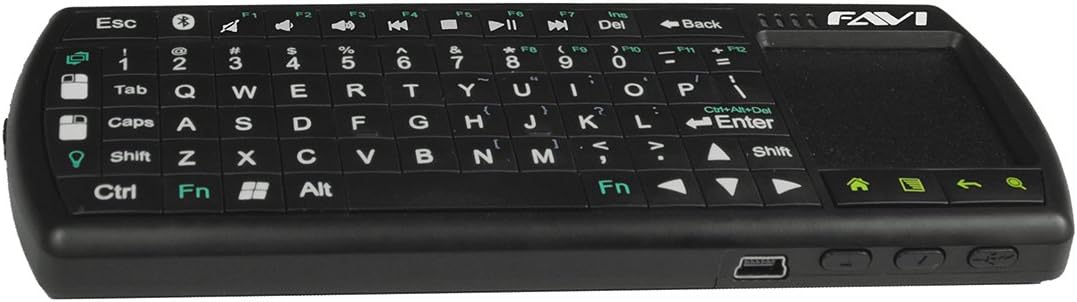 FAVI Mini Bluetooth Keyboard with Laser Pointer and Backlit Keys for Dell PC (FE02BT-US7)