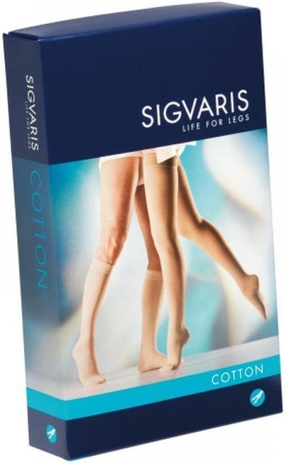 Sigvaris Cotton CO 1 GambalettoPunta Open Size 5 L Long Natural Color