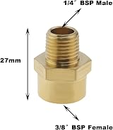 Create idea 4Pcs 1/4 Male to 3/8 Female BSP Brass Pipe Thread Adapter Converter view 4