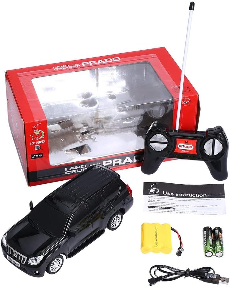 Kid Toys 1:24 Scale Radio Land Cruiser for Toyota Prado RC Car Model Toys