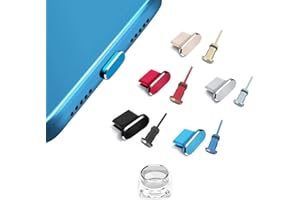 USB C Dust Plug Set, 5PCS Type C Port Plugs Anti Dust Cover Caps Charging Port Cover USB Type C Metal Dust Protector Stopper 