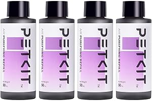 PETKIT Air Purifying Refills for PuraX PuraMax Self-Cleaning Cat Litter Box, 100% Natural Ingredients Odor Remover, 4 Bottles Odor Eliminating Replacement Refills, Quickly Odor Control