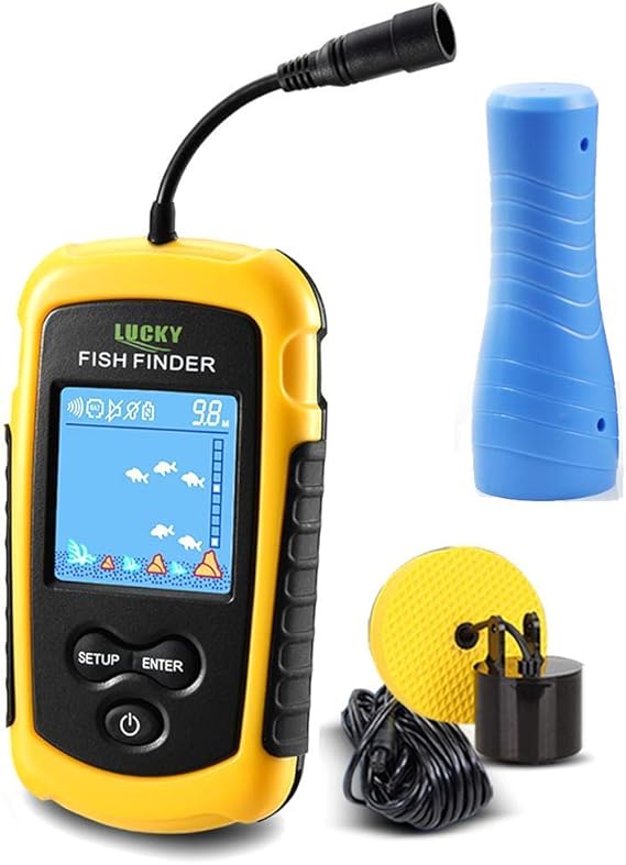 LUCKY Portable Fish Finder for Kayaks Hand held Depth Sounder Fish Detector Depth Finder Fish
