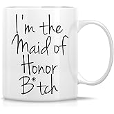 Retreez Funny Mug - I'm The Maid of Honor Bitch 11 Oz Ceramic Coffee Mugs - Funny, Sarcasm, Sarcastic, Motivational, Inspirational birthday gifts for friends, coworkers, siblings, sister, girlfriend