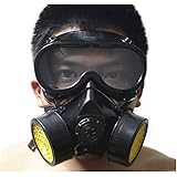 Walant 塗装マスク 塗装作業用 防塵マスク 活性炭 フィルター式 コスプレマスク 半面形面体 粉塵 PM2.5 有機ガス カート (マスク&ゴーグル イェロー)