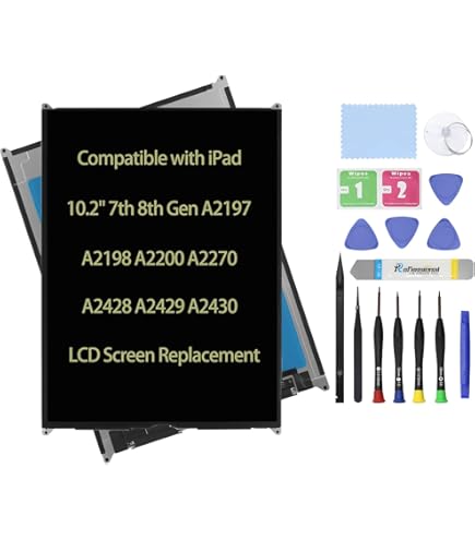 IPad 7th/8th Gen Screen Replacement - 10.2" Touch Digitizer Glass With Tools