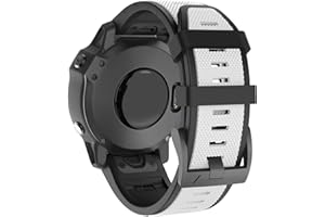 MYSNBKN Compatible with Garmin Fenix 5x Watch Band，26mm Width Soft Silicone Watch Strap for Fenix 5X Plus/Fenix 6X/Fenix 6X Pro/Fenix 7X/Fenix 3/Fenix 3HR/Descent MK1/D2 Delta PX/D2 Charlie Smartwatch