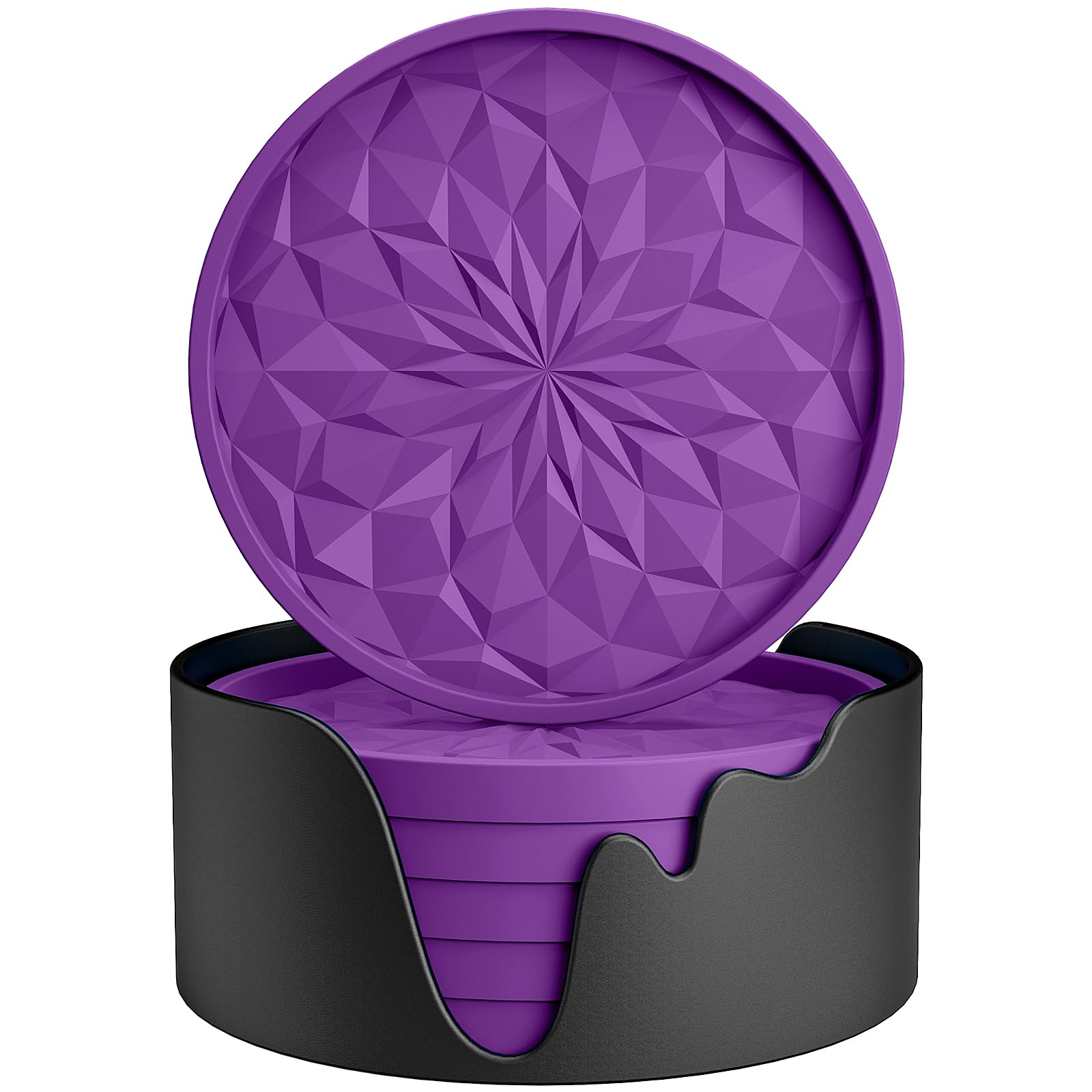 ME.FAN Silicone Coasters with Holder,[6