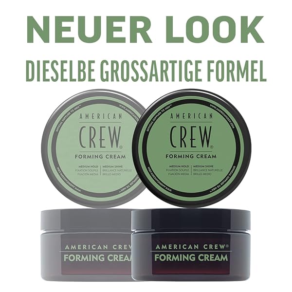 AMERICAN CREW MEN’S HAIR FORMING CREAM (OLD VERSION), LIKE HAIR GEL WITH MEDIUM HOLD & MEDIUM SHINE, 3 OZ (PACK OF 1)