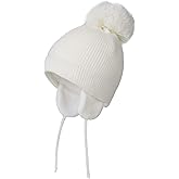 LLmoway Baby Toddler Beanie Earflap Winter Hat Fleece Lined Knit Cap Girls Boy