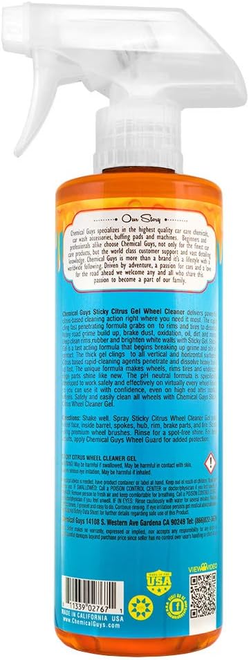 Chemical Guys CLD10516 Sticky Gel Citrus Wheel Cleaner, 16 fl. oz: Automotive
