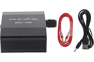 Microphone Preamp Portable Mic Amplifier with 3.5mm Interface High Gain Audio Booster for Vocal Recording Home Studio Mixer H