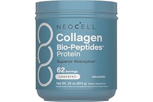 NeoCell Collagen Bio-Peptides Powder | 22oz | Super Hair, Skin, and Nails | Superior Absorption | Grassfed Protein Supplement | Advanced with 18 Essential Amino Acids
