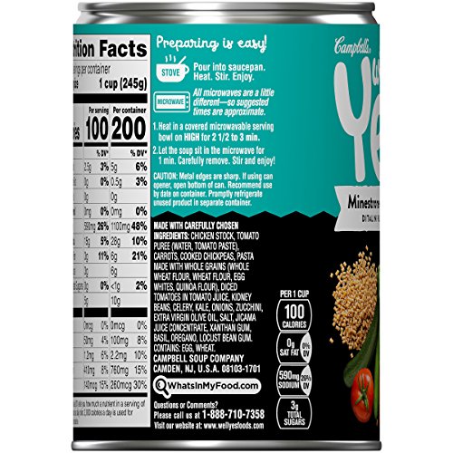 Campbell's Well Yes! Minestrone with Kale Soup, 16.1 oz. Can