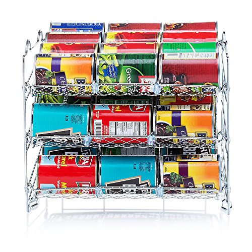 Sagler Chrome Stackable Can Organizer, Can Rack Holds up to 36 Cans, - Thumbnail 3