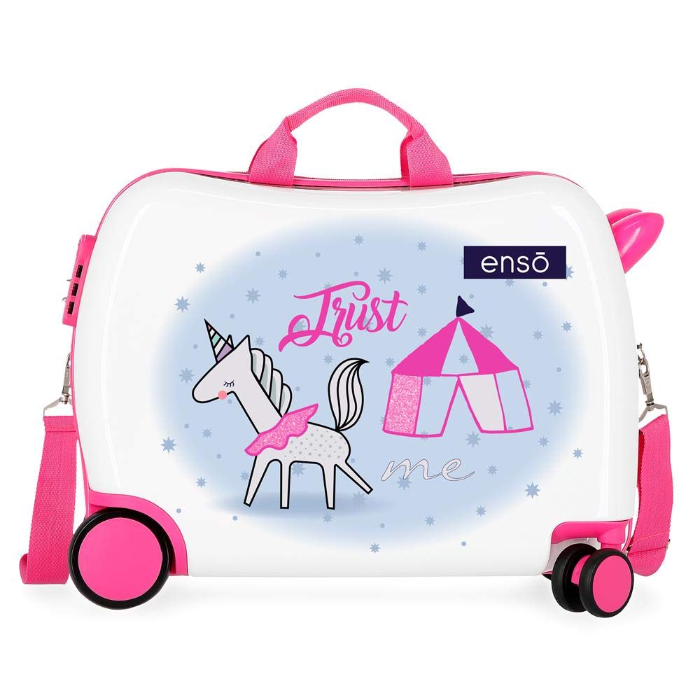 Enso Fantasy Multicoloured Kids Rolling Suitcase 50 x 38 x 20 cm Rigid ABS Combination Lock 34 Litre 2.1 kg 4 Wheels Hand Luggage