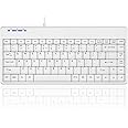 Perixx PERIBOARD-409WU US, Wired USB Mini Keyboard - White - US English