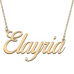 HUAN XUN Customized Custom Simple Any Name Necklace