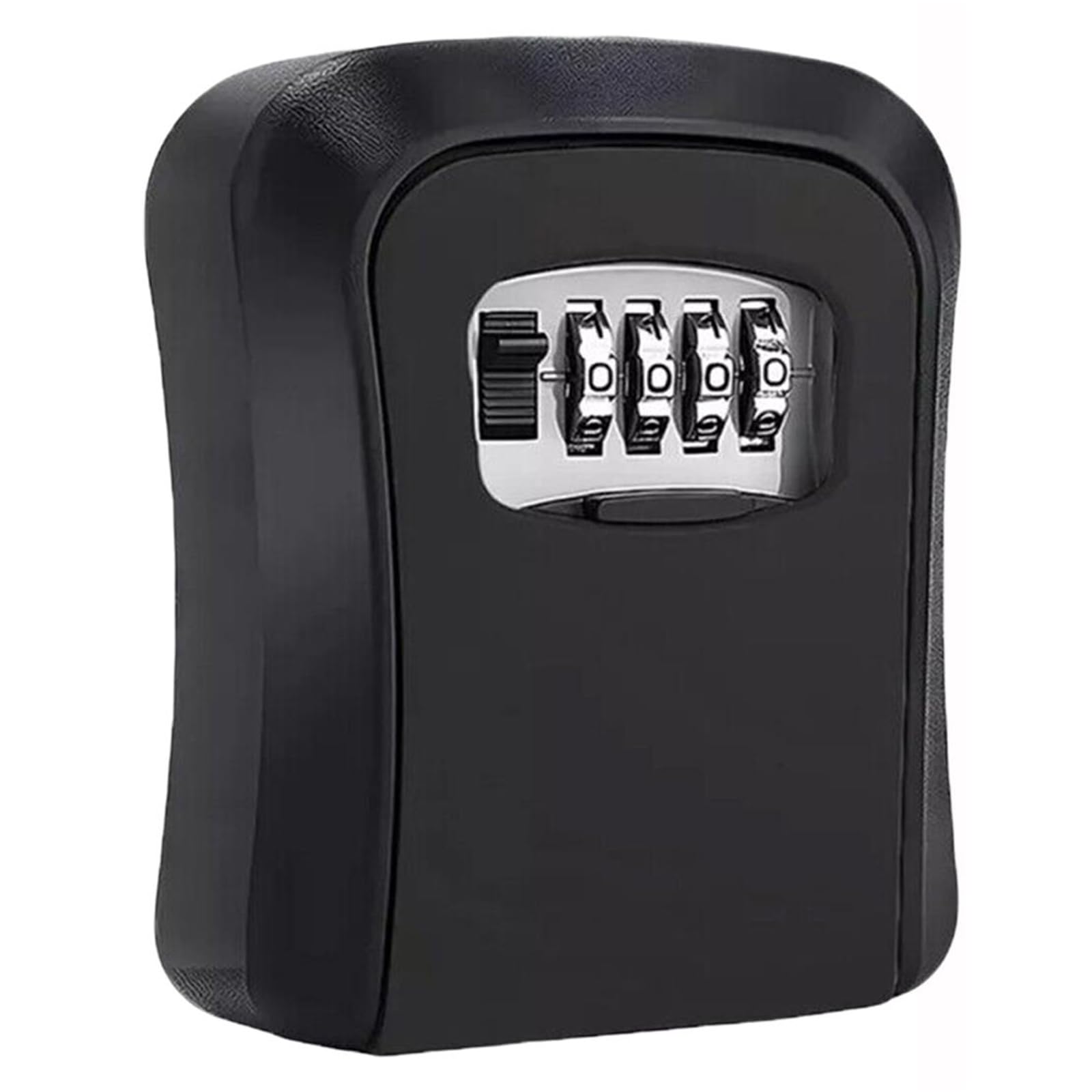 True Face Key Safe Wall Mounted Lockbox 4-Digit Key Lock Box Secure Storage key safe Ideal for Home, Easy Access, Office & Outdoor Use Black