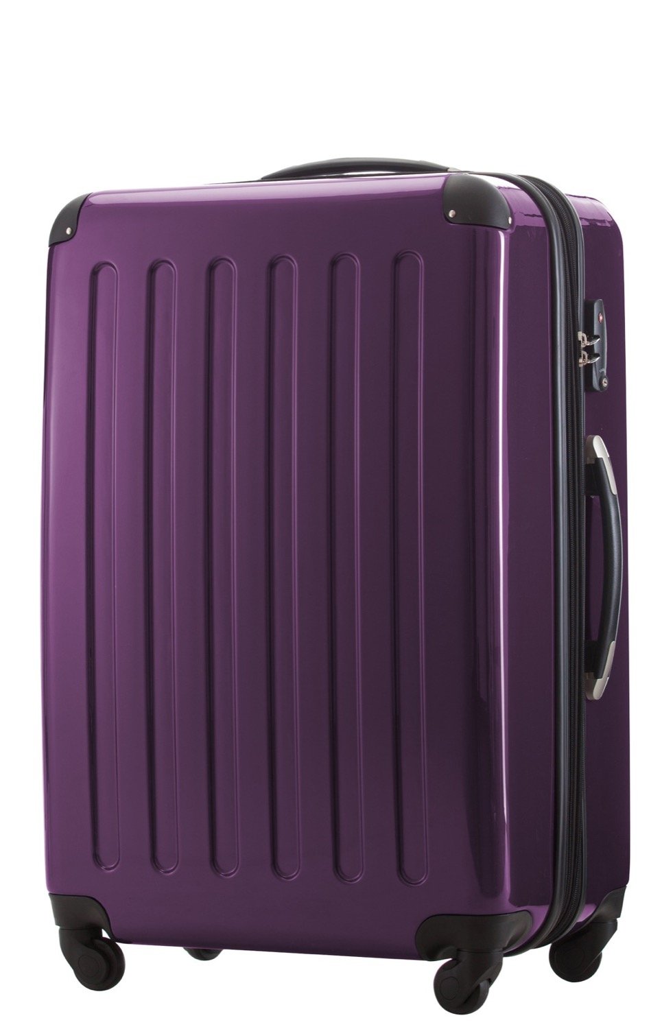 Hauptstadtkoffer Alex Expandable Hard Shell Suitcase 75 cm (119 L) with TSA Lock, Durable Travel Trolley with 4 Double Wheels, Purple