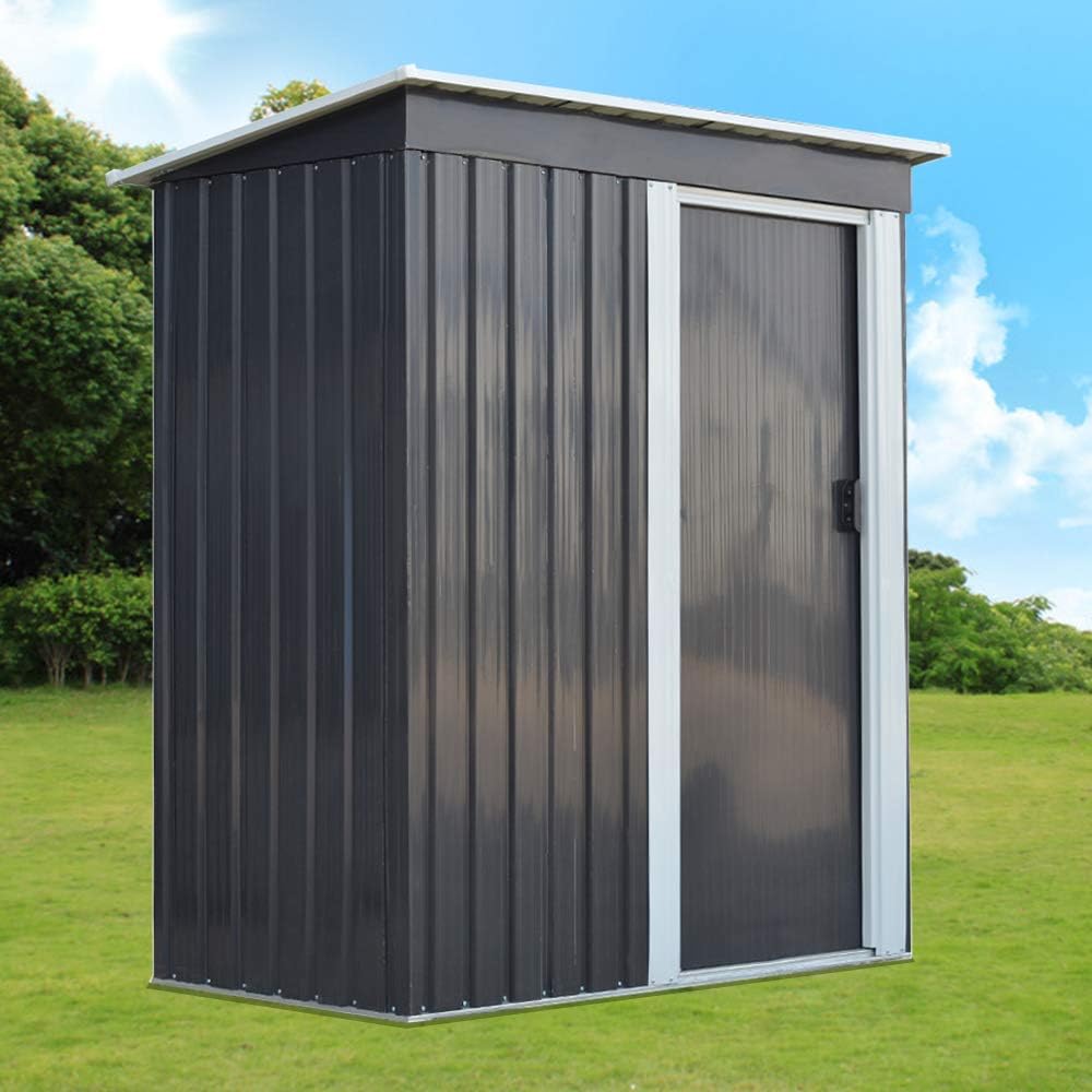 Metal Garden Shed 3 X 5FT Yard Store Garden Tools Box Storage House Grey Amazon.co.uk Garden