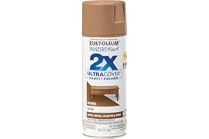 Rust-Oleum 334076 Painter's Touch 2X Ultra Cover Spray Paint, 12 oz, Satin Nutmeg