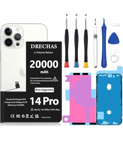 Batteria DHLK 3200 MAh Per IPhone 14 Pro – Compatibile Con A2650, A2659, A2889, A2892, A2891 – Nuova E Testata