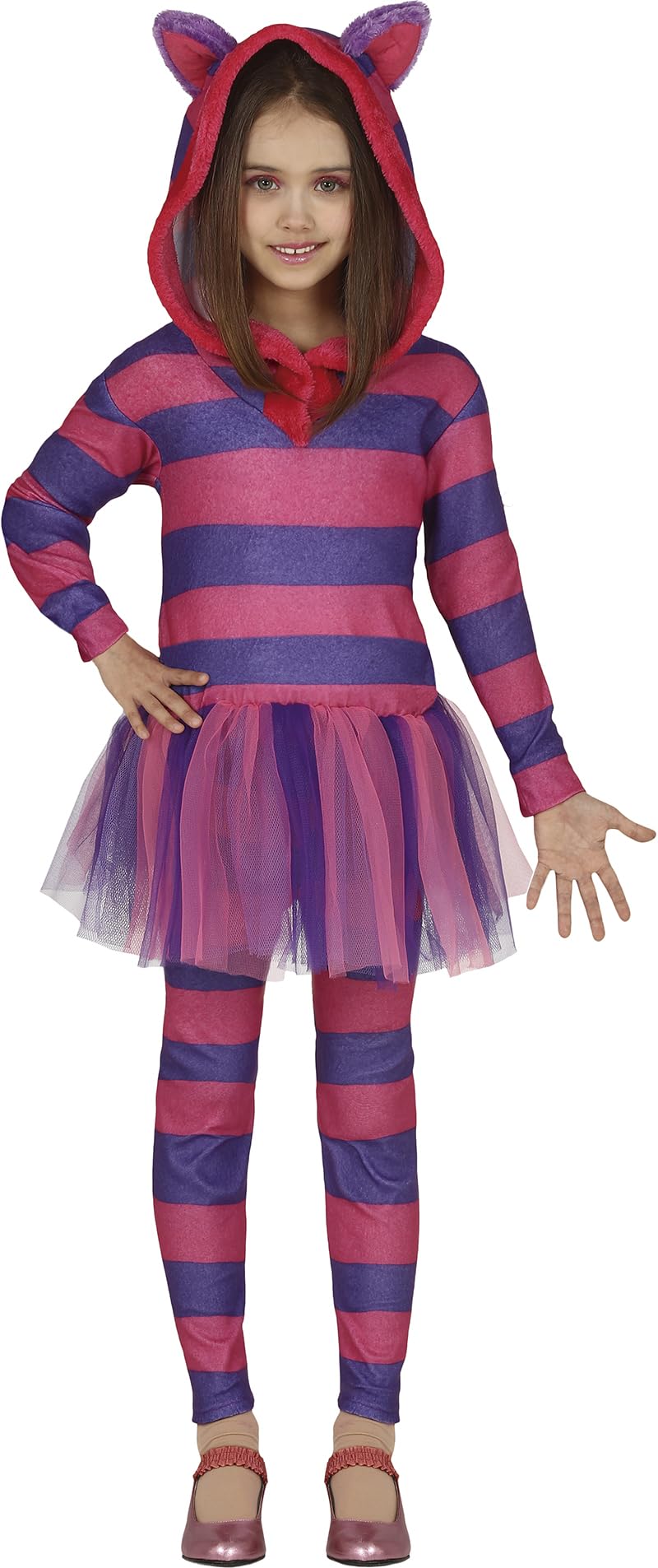 FIESTAS GUIRCA Girl's Striped Cheshire Cat Costume