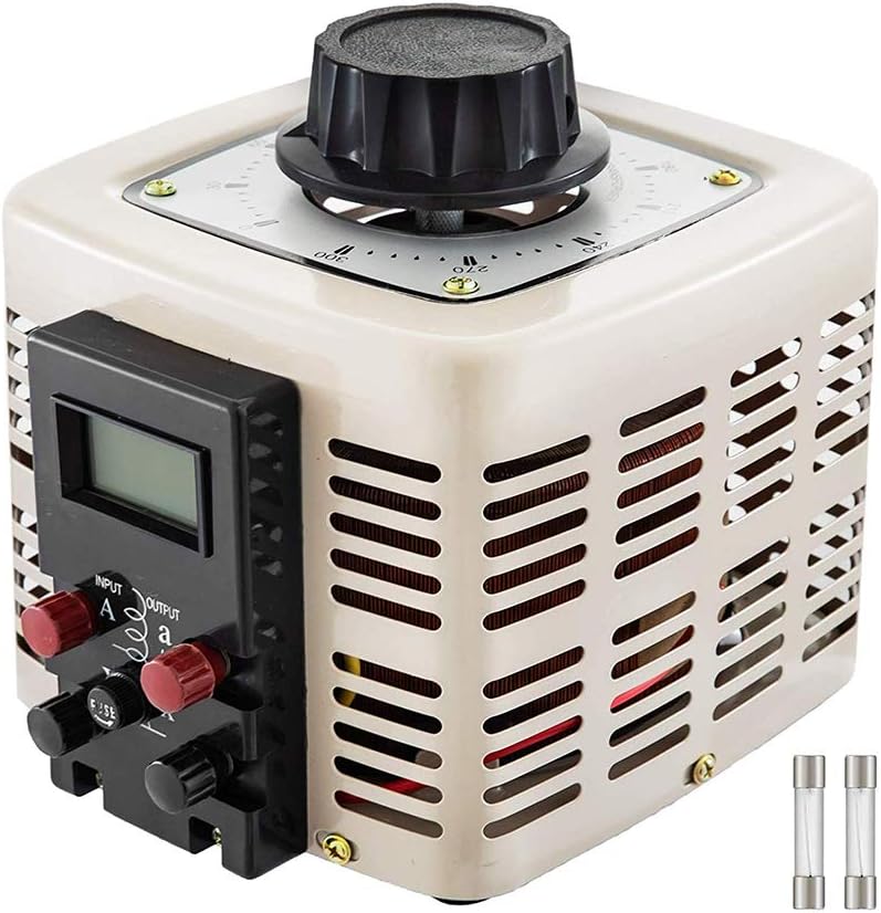 Variable Output Transformer 220V AC w/Copper Coil Toroidal Core Variable Power Supply 2 Type Single Phase LCD Display