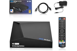 We2uSat K3 Pro Receivers,ABS Enclosure Design,1xVoice Remote Control, 1x HDMI Cable,1xPower Adapter,High-Performance,Support 