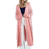 Danedvi Womens Long Cardigan Sweaters 2025 Fall Chunky Knit Oversized Slouchy Open Front Warm Coats with Pockets