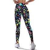 80s 90s Outfit Tummy Control Yoga Pants for Women with Pockets, High Waist Running Sports Workout Yoga Leggings