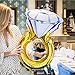 JETTINGBUY 6Pack Balloons Set - 4Pcs Diamond Ring Balloons + Champagne Bottle and Goblet Balloons, for Wedding Anniversary Engagement Bachelorette Party Decorations