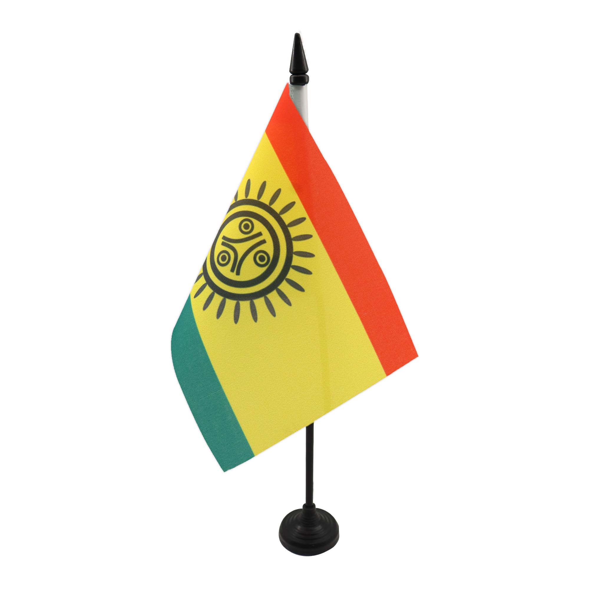 AZ FLAG Taíno people Table Flag 5'' x 8'' - Arawak Office Decoration 100% Polyester 21 x 14 cm - Mini Desk Flag with Pole and Black Plastic Base