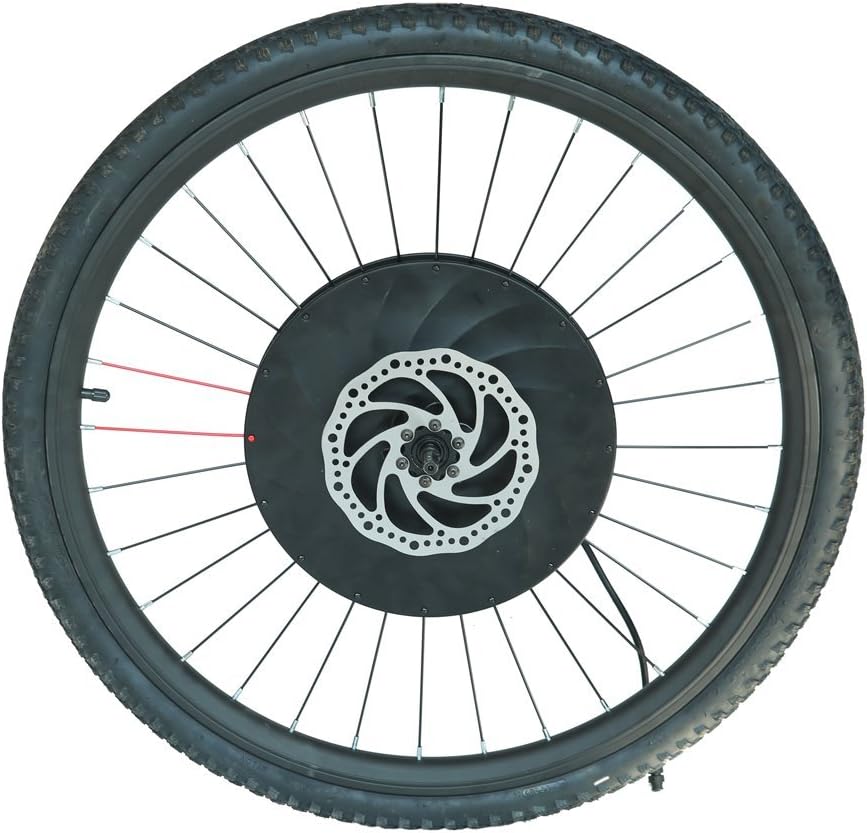 Imortor 36V240W All in One Front Wheel Ebike Conversion Kit Brushless Gearless Hub Motor+Rim+Spokes+Tyre Wheel for 26'' Bike