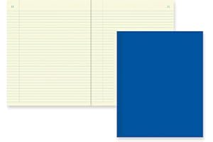 National Brand Chemistry Notebook, Narrow with Margin, Blue, Green Paper, 11 x 8.5 Inches, 120 Numbered pages. (43581)