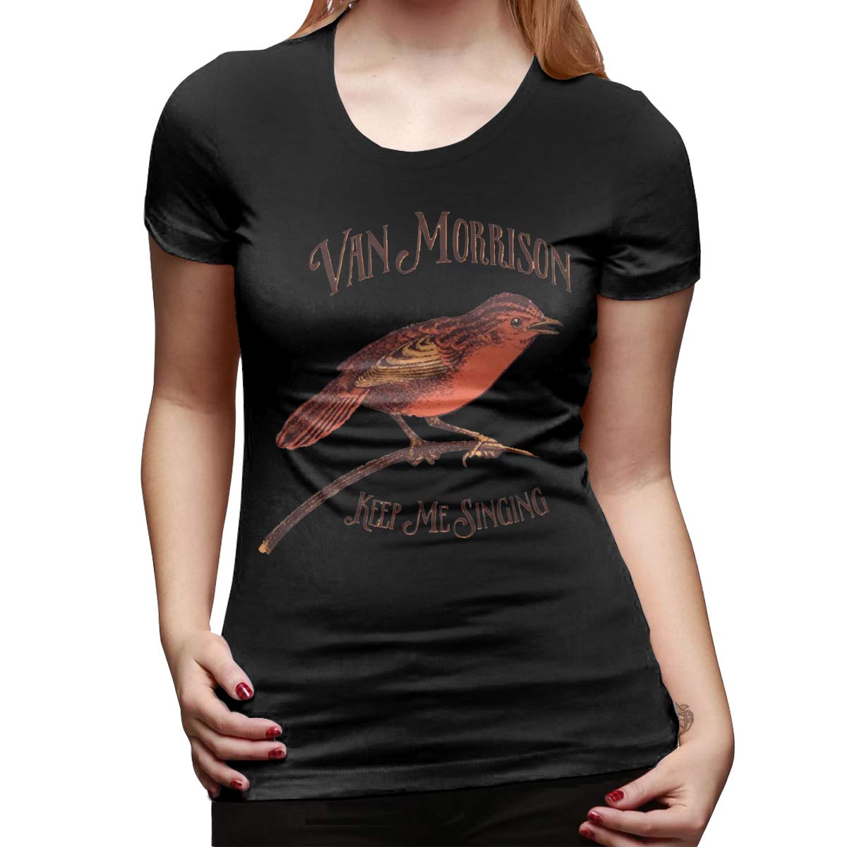 Van Morrison Womens T Shirt Casual O Neck Short Sleeve Tees Tops Tops