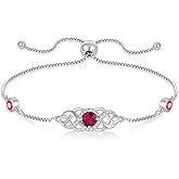 Lwsary Infinity Celtic Knot Bracelet 925 Sterling Silver Birthstone Bracelet Irish Jewelry for Women