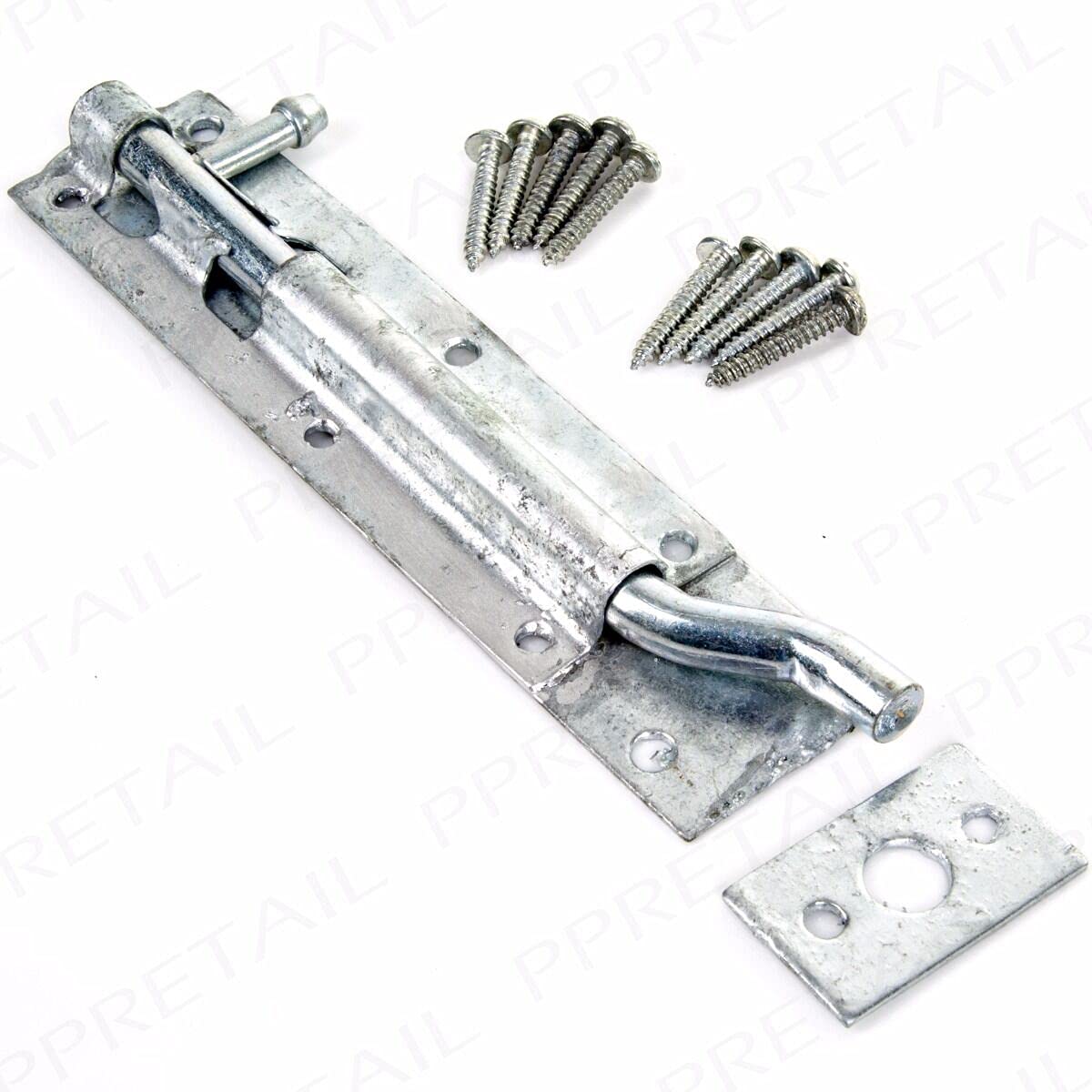 Merriway BH04259 100mm (4 inch) Galvanised Necked Tower Bolt - Grey