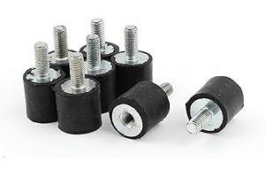XCOAZIPOD Auxcell 8pcs M5 Male Female Anti Vibration Rubber Mounts Isolators 15mm x 15mm