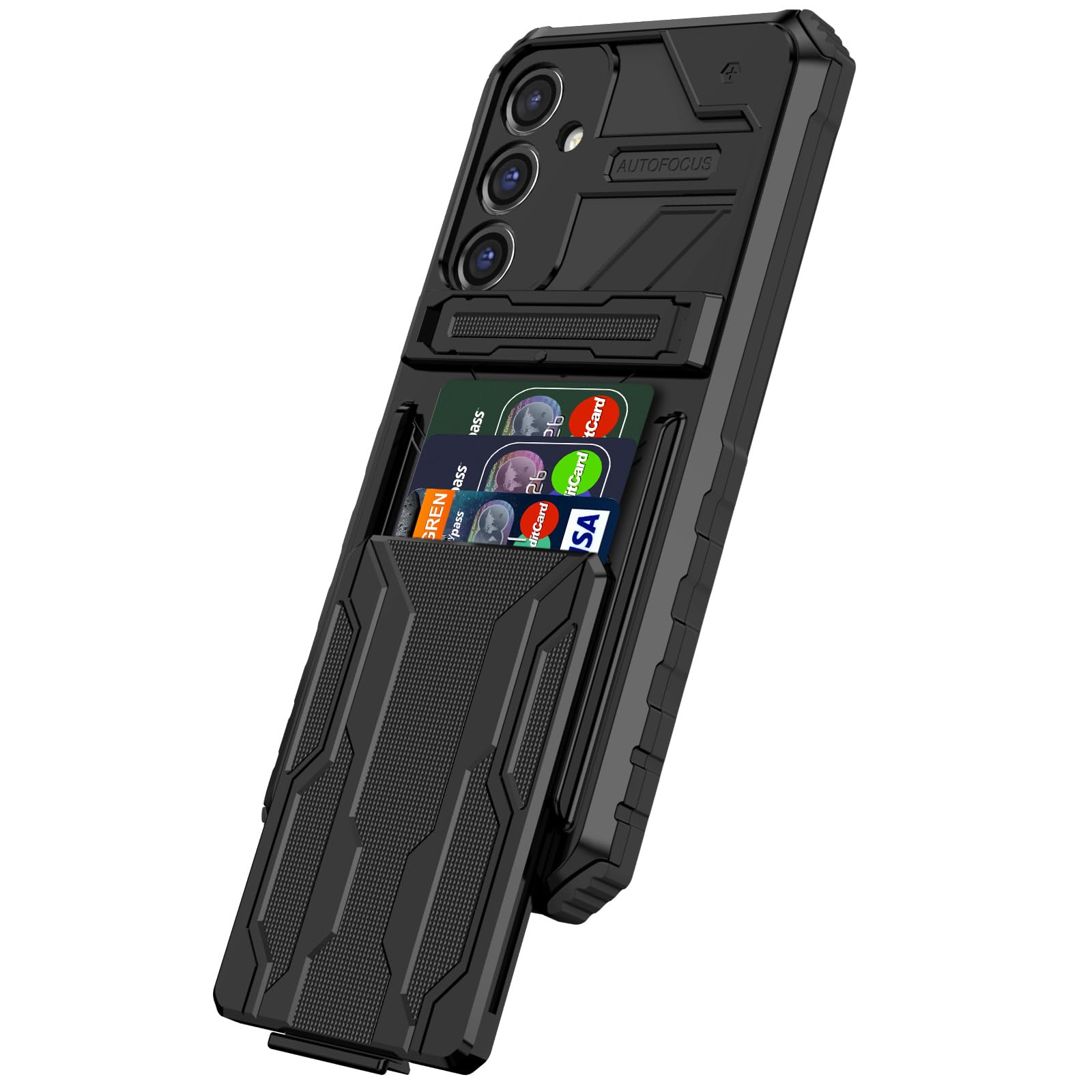 Photo 1 of Niuuro for Samsung Galaxy A36 A56 5G Wallet Case with Credit Card Holder Stand Kickstand Slim Rugged Shockproof Heavy Duty Defender Armor ?Military Grade? Protective Phone Case for A35/A56 - Black