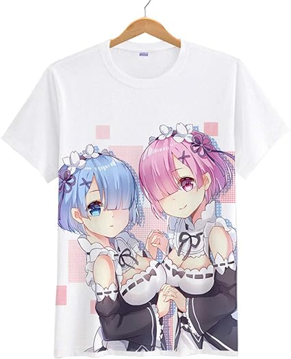 Amazon ゼロから始める異世界生活 ラム レム Ram Rem コスプレ衣装 アニメのtシャツ アニメ 漫画 Tシャツ 半袖 T Shirt 日常服 トップス 夏用 アニメウエア プリント 仮装 カジュアル 快適 学生用 大人用 青少年 男性用 女性用 L コスプレ 仮装 通販