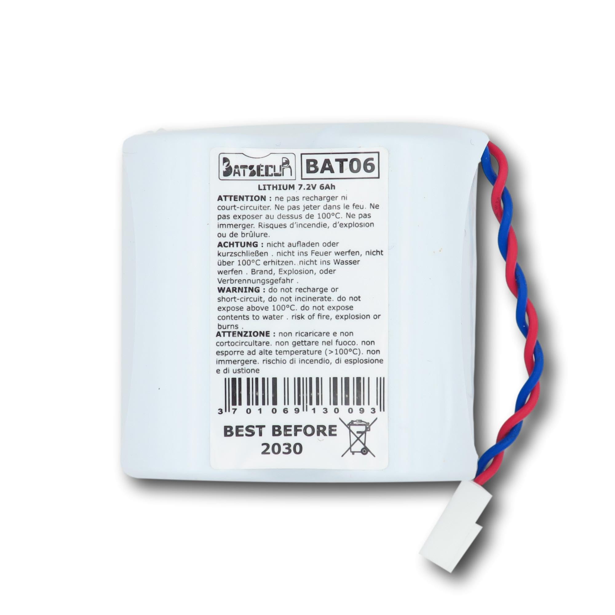 BATLi06 BAT06 HAGER DAITEM LOGISTY BATSECUR 7.2V 5Ah - compatible