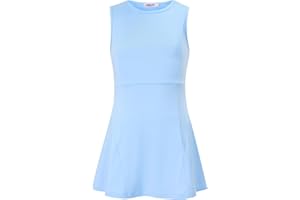 LIONJIE Girls Sleeveless Tennis Golf Sport Dress Outfit Athletic Pleated Skirt Sets with Built-in Shorts Pockets 3-12 Years