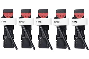 HOMESTOCKPLUS 5 Packs Combat Tourniquet Kit, Upgraded Tactical Arterial Emergency Hemorrhage Tourniquets, One-Handed Application Tactical Hemostatic 1.5” Compression Band for Rapid Bleeding Control