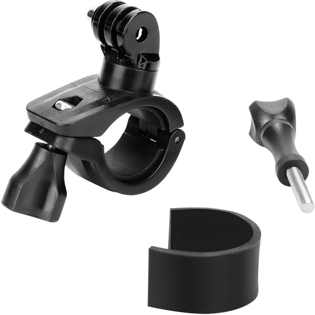 Bike Handlebar Mount Compatible with Gopro Hero 8/7/6/5 Black, DJI Xiao Yi Action Camera, 360