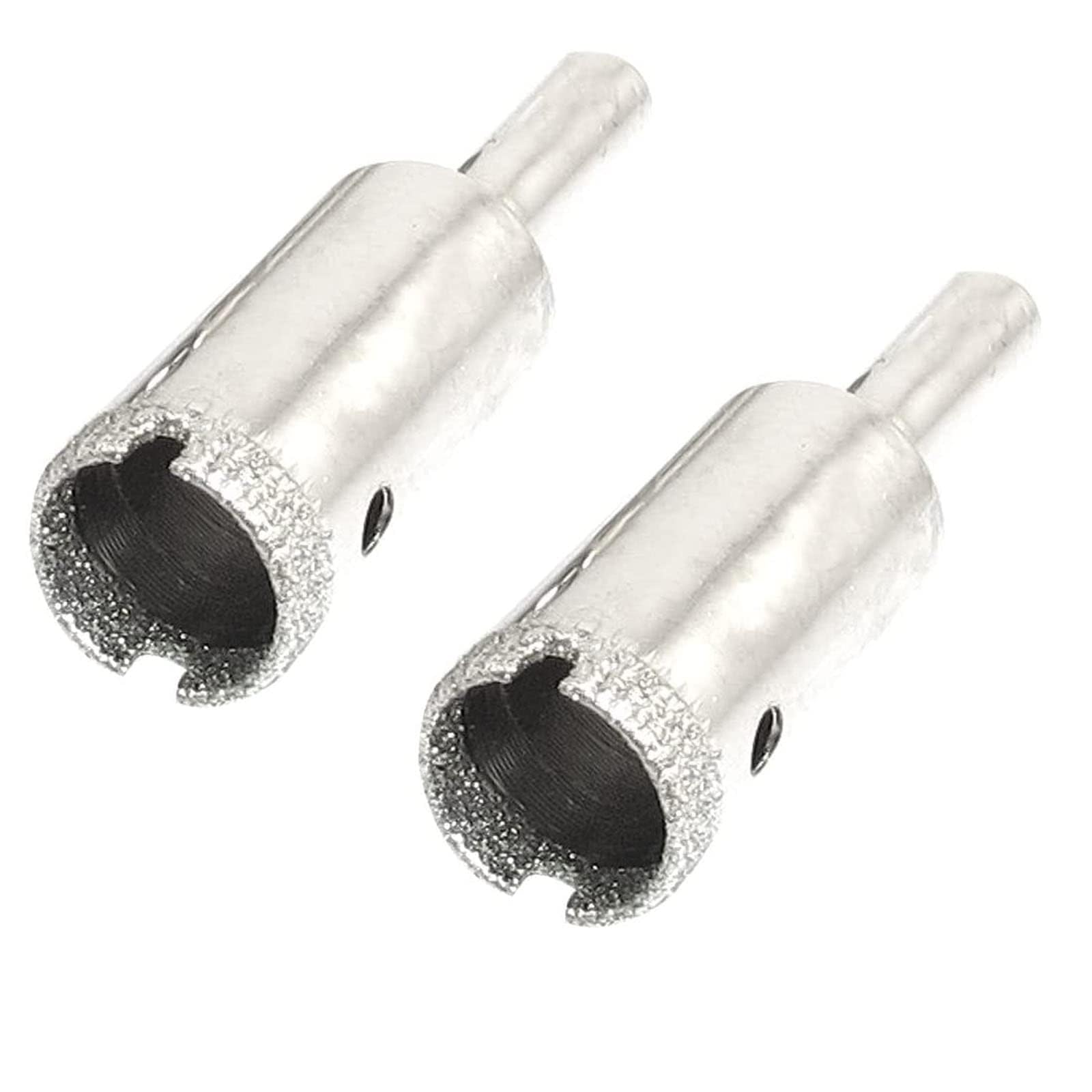 TOP-VIGOR 2Pcs 15mm Diamond Drill Bit Hole Saw, Hollow Core Drill Bit Hole Saw Tools, Hole Cutter Glass Center Pilot Drilling Bits for Glass Ceramics Porcelain Tile Stone Granite Marble